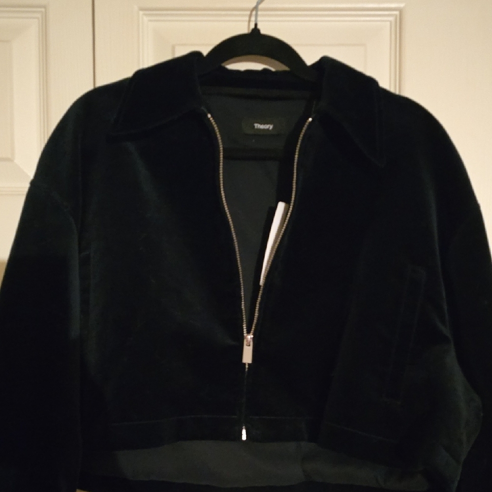 Theory Midnight Black Velvet Jacket